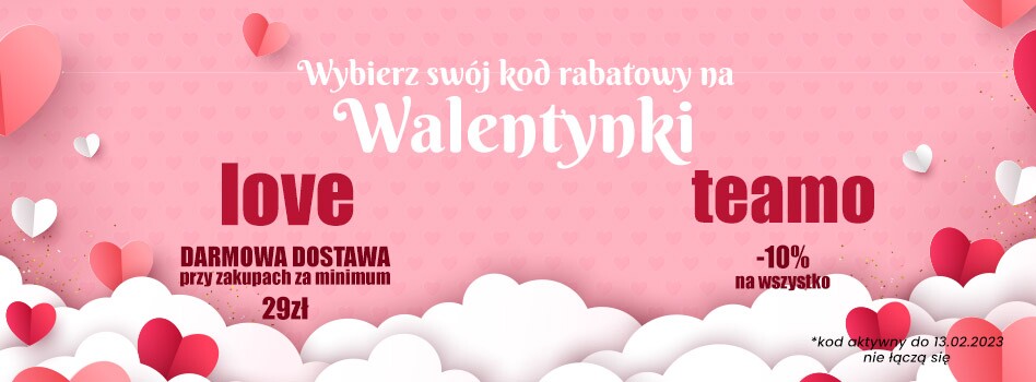 ♥ Walentynki 2023 ♥ Wybierz swój kod rabatowy ♥ DOSTAWA OD 29zł LUB -10% ♥